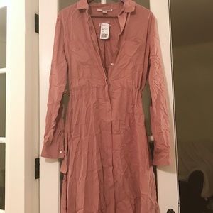 Long Sleeve Soft Shirt Midi Forever 21 Dress